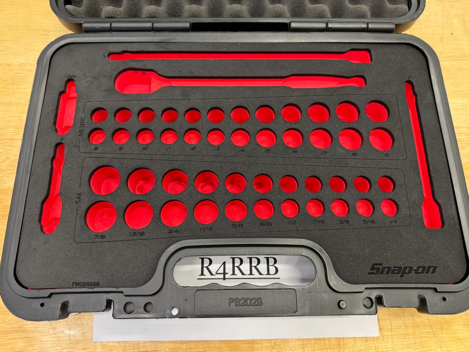 Snap-on Tools 51pc 3/8″ Drive General Service Empty CASE + FOAM ONLY 251FSMBFR