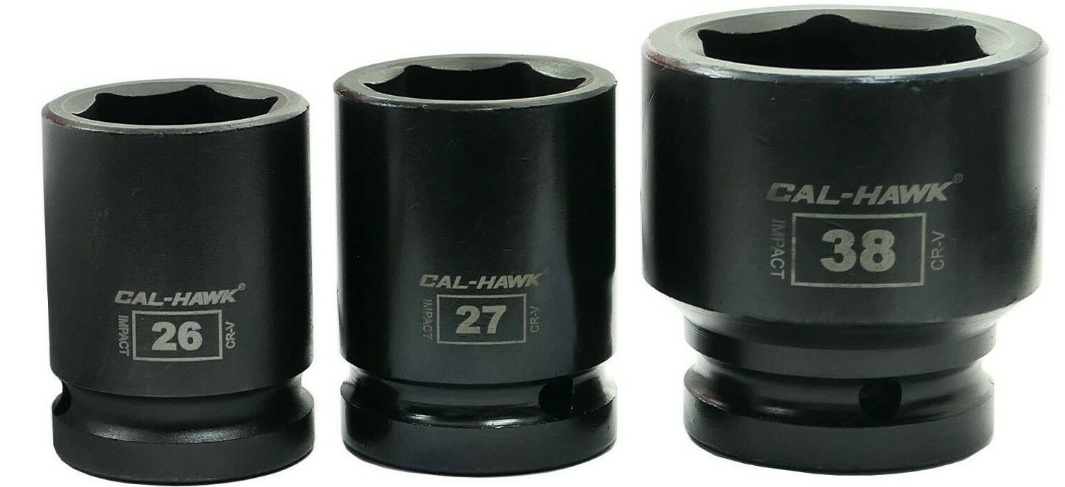 8PC 3/4″ DR. 6 Point Standard Air Impact Tools METRIC CRV Pro 26-38mm Socket Set