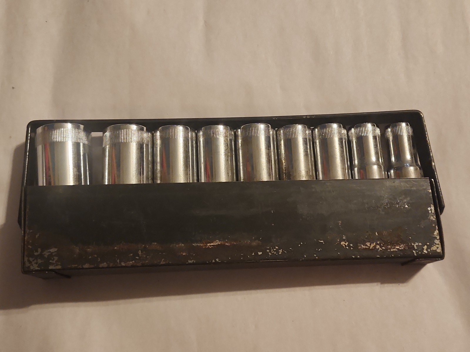 Craftsman V-Series 3/8-inch Drive 6-Point Metric Deep Socket Set Of 9 9-19mm