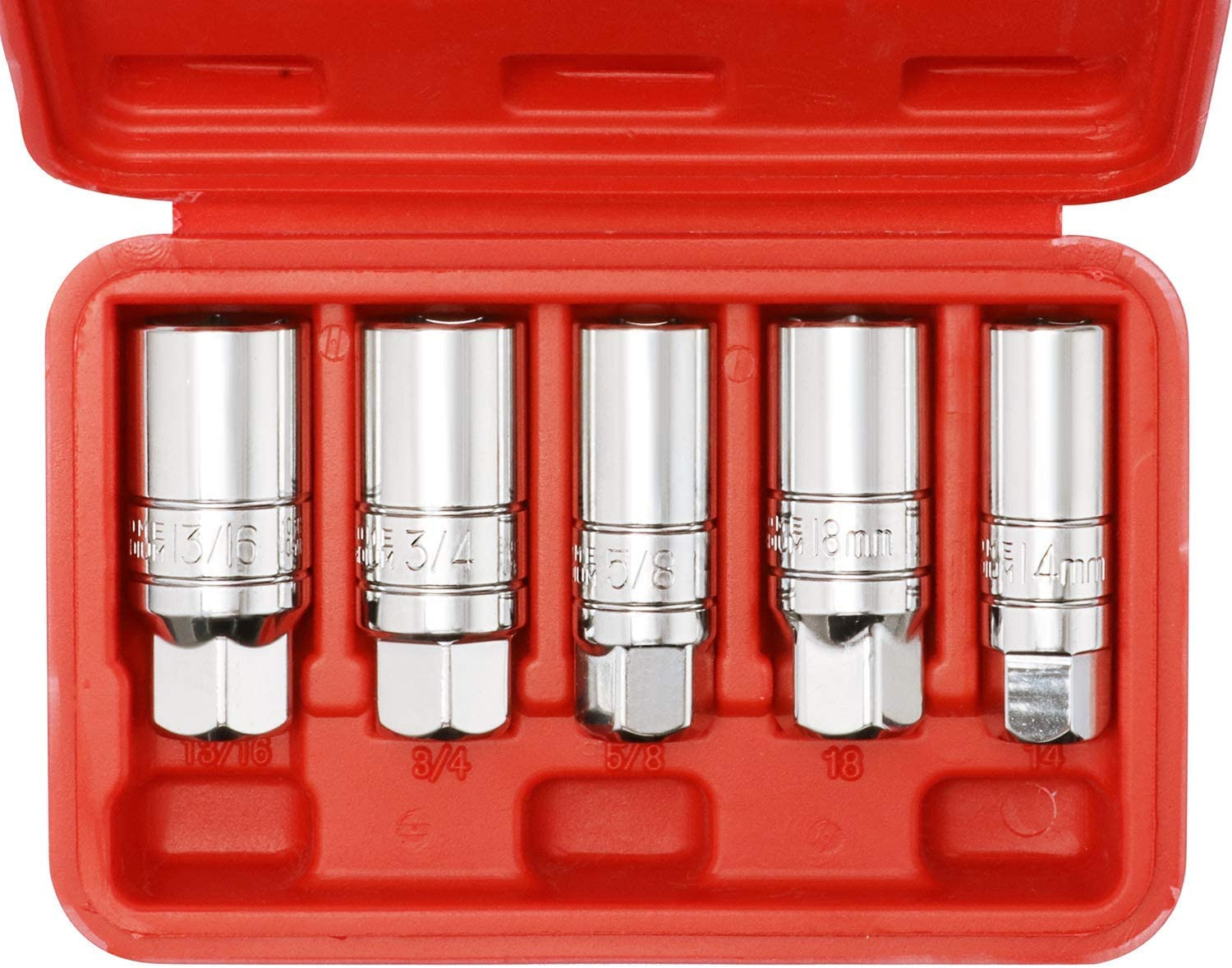 3/8-Inch Drive Spark Plug Socket Set, 6-Point, 5/8-Inch, 3/4-Inch, 13/16-Inch, 1