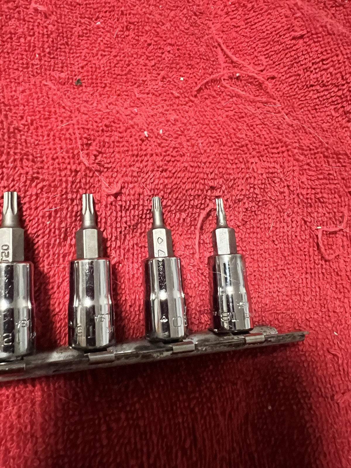Snap-on 8 Piece 1/4 TORX Bit Socket Set T8-T40 TTX40E TTX30E TTX27E TTX25E-TTX8E