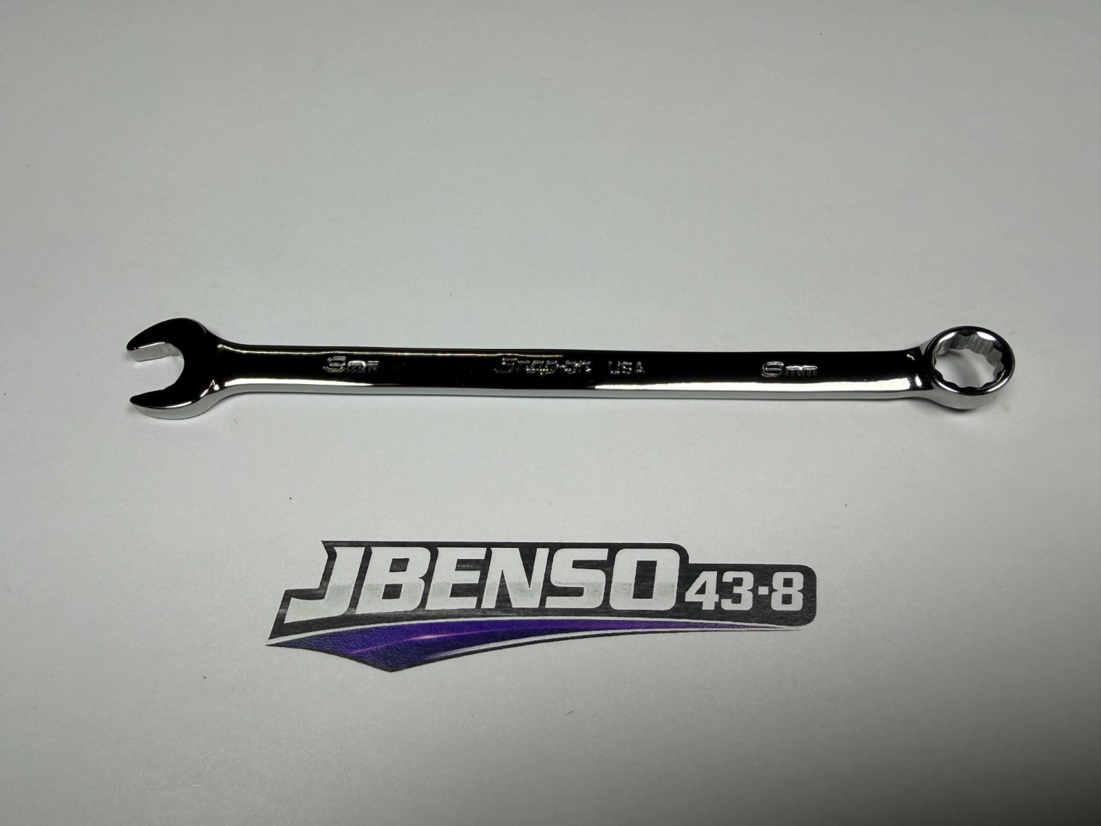 Snap-on Tools USA NEW 9mm Metric Chrome Flank Drive Plus Combo Wrench SOEXM9