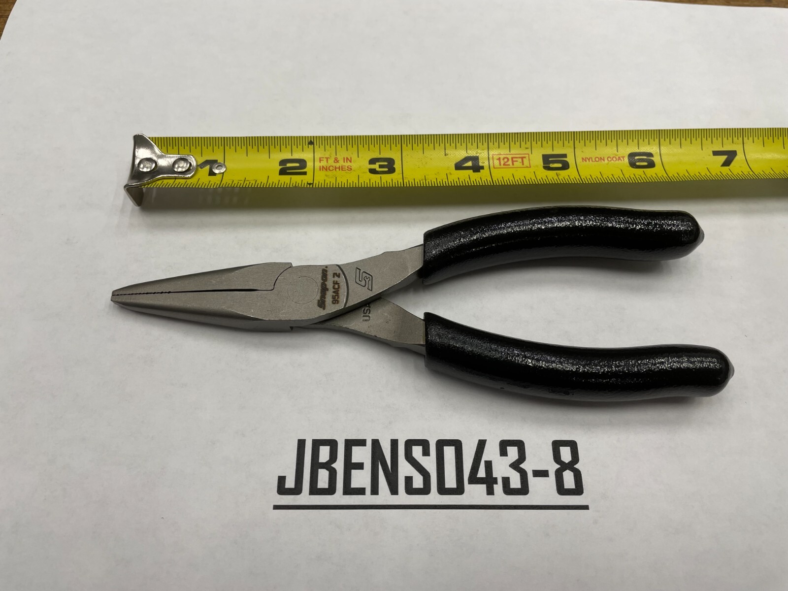 Snap-on Tools USA NEW BLACK 6″ Soft Grip Needle Nose Pliers 95ACFBK