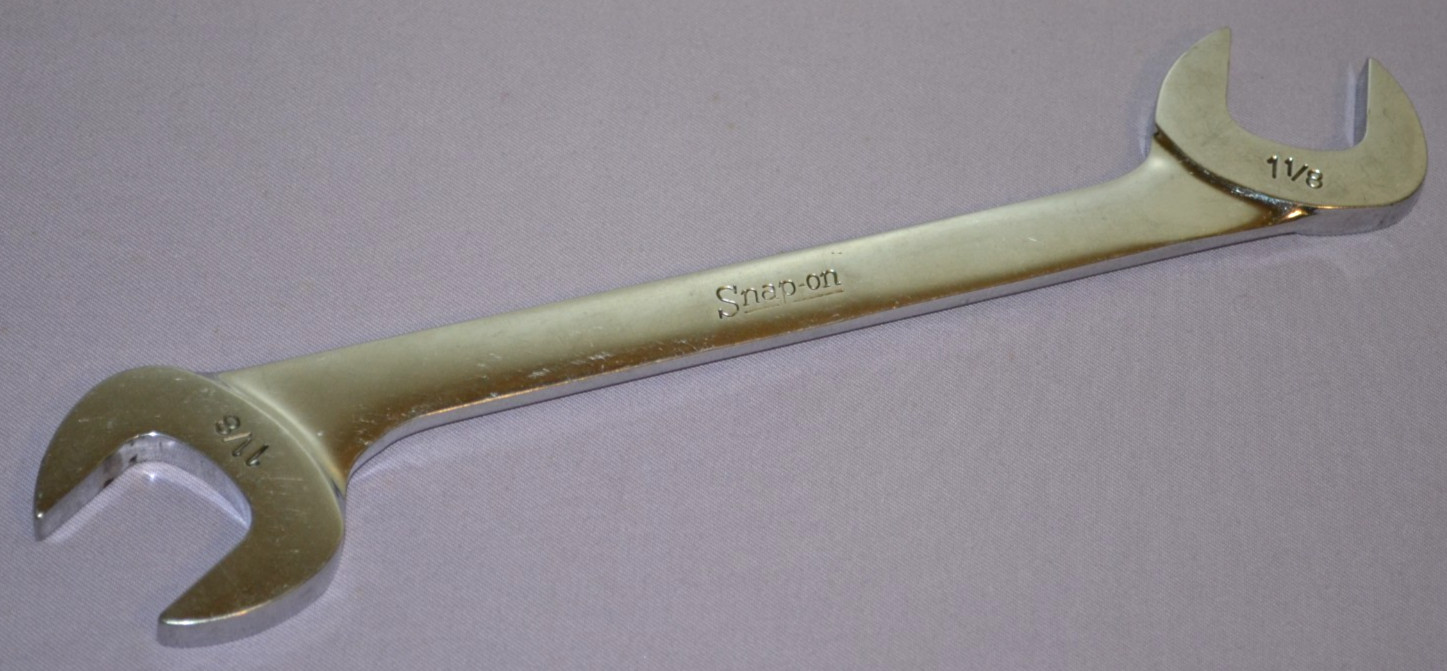 Snap On VS36 SAE 1-1/8″ Four-Way Angle Head Open-End Chrome Wrench USA — Great