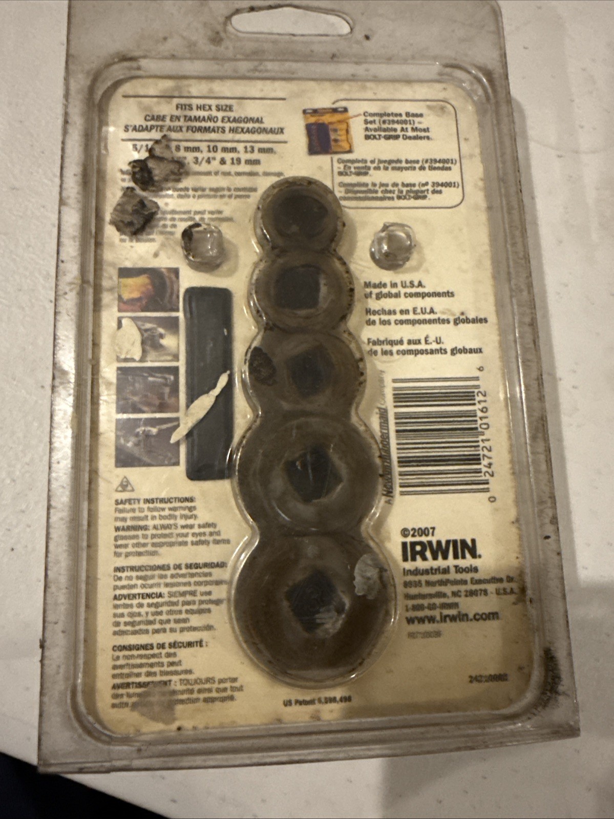 IRWIN BOLT-GRIP 5 Pc Expansion Set Bolt Extractor Kit 5/16–3/4” Metric SAE 🔧🔥