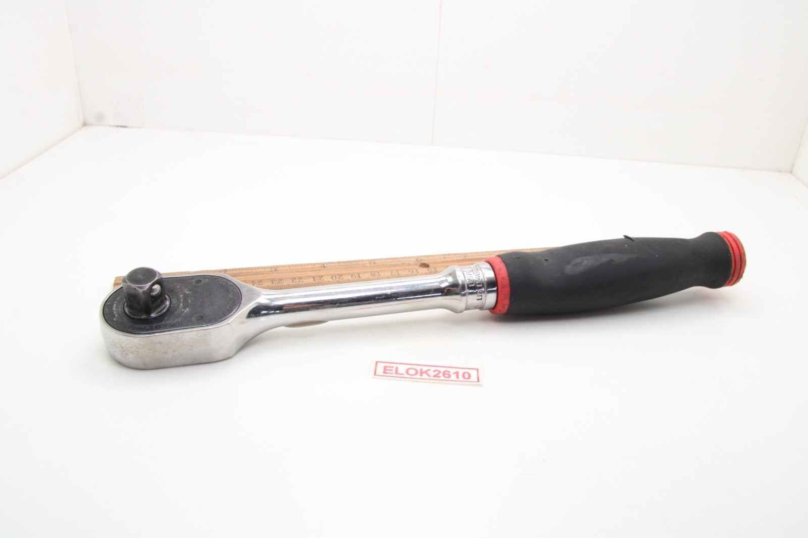 Snap-on SH80A 1/2” Drive 12″ Black/Orange Soft Grip Handle 80 Tooth Ratchet USA