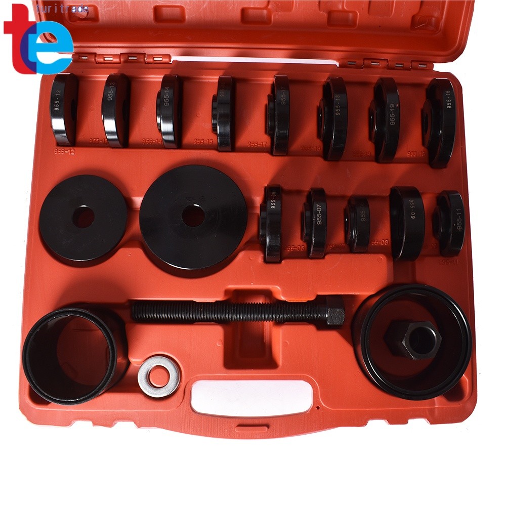 23PCS Front Wheel Drive Bearing Removal Kit Press Adapter Puller Pulley Tool Set