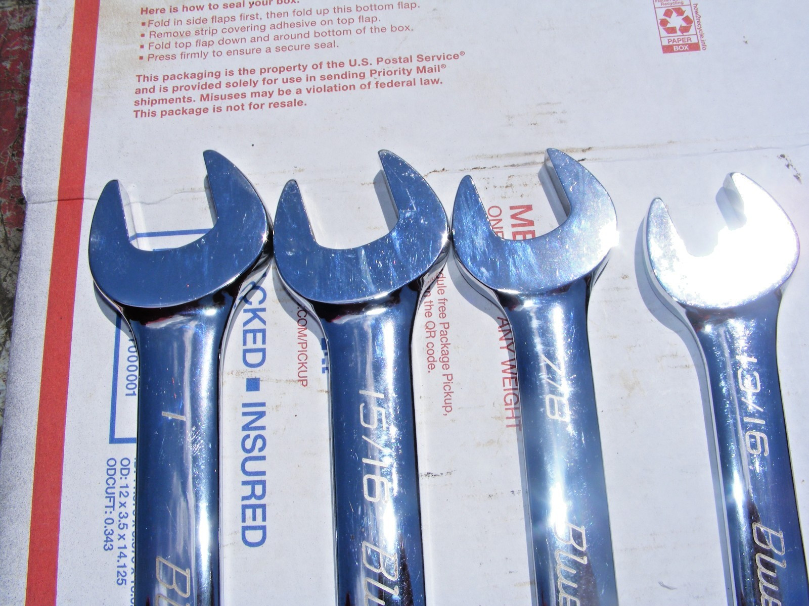 blue point ratcheting wrench set sae