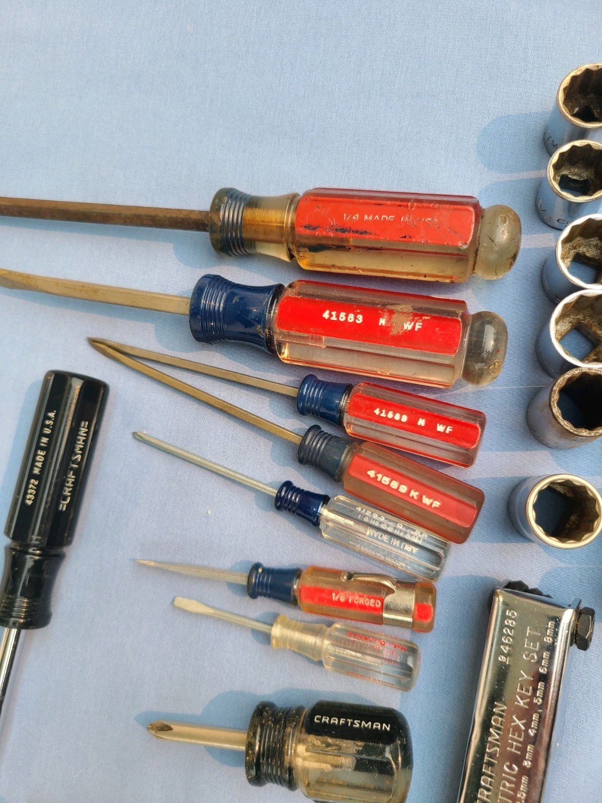 Vintage Craftsman USA TOOL Lot 75pcs. – Wrenches, Screwdrivers, Sockets etc