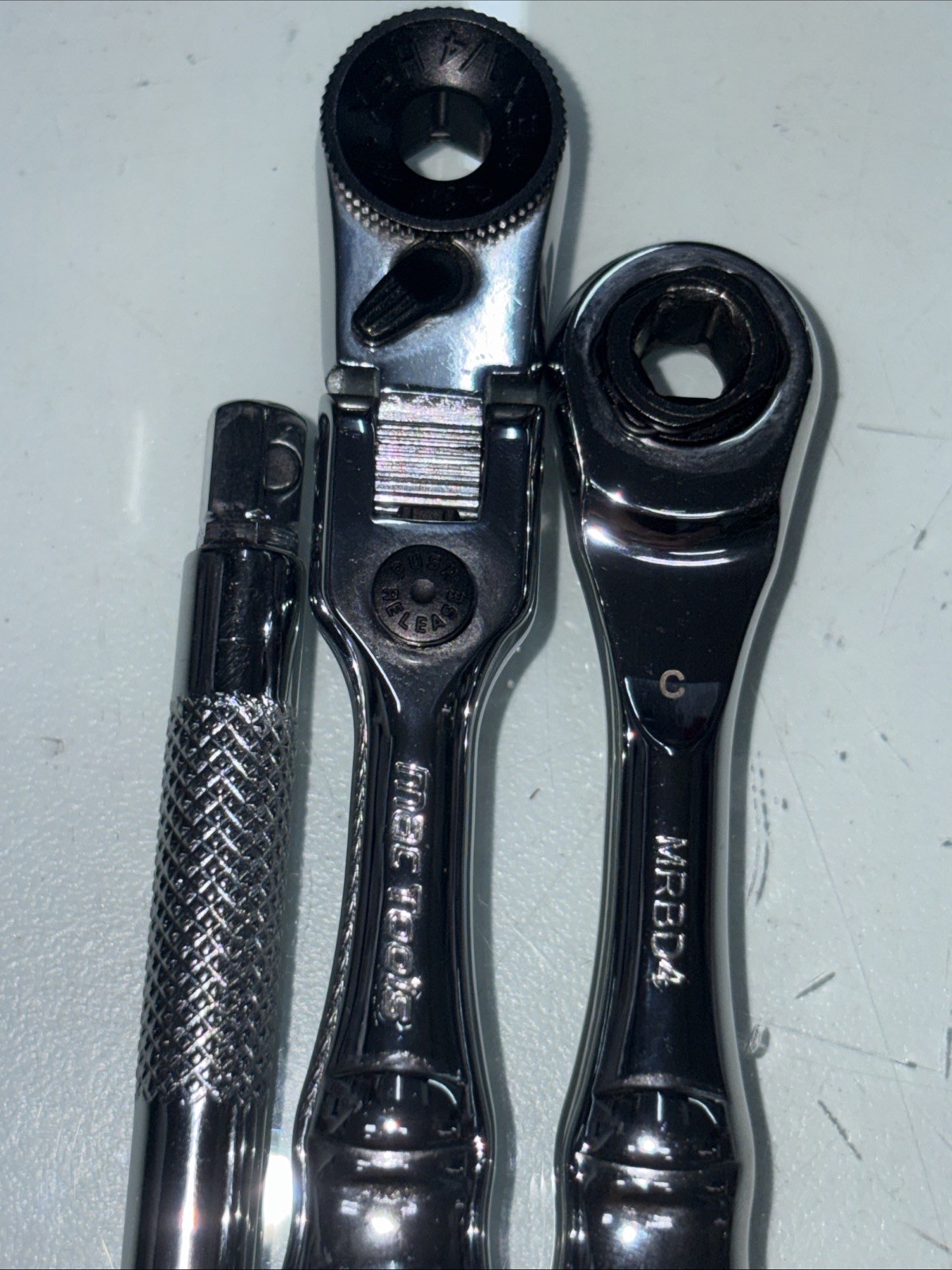 MAC Tools 3pc Ratchet Hex Bit Driver Set SBDR3S 1/4” MRBD4F MRBD4 MBDE4