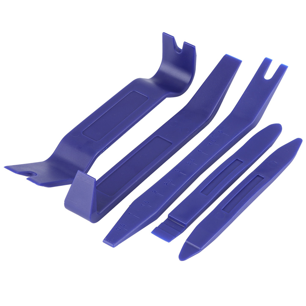 5x Car Door Nylon Trim Panel Dash Installation Removal Repair Pry Tool Kit Blue