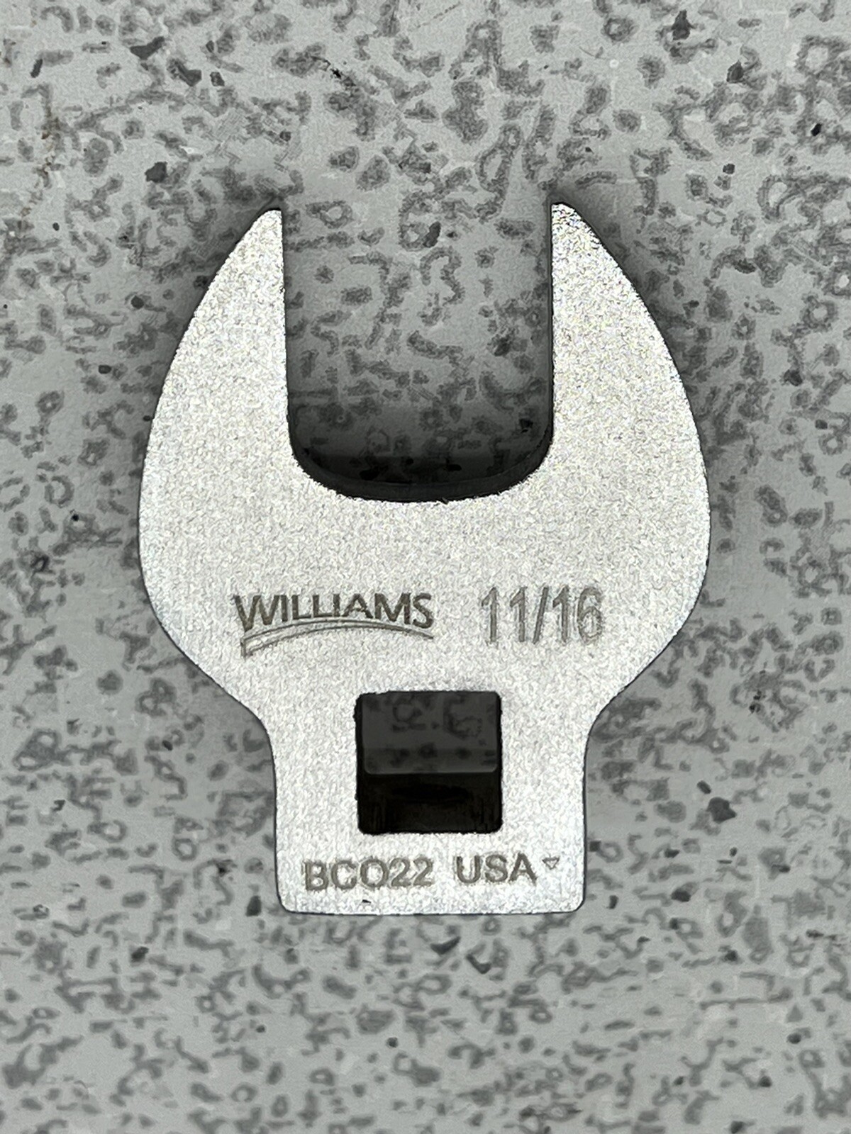 Williams 11/16” SAE Satin Chrome 3/8″ Dr Open End Crowfoot Wrench – BCO22 – USA