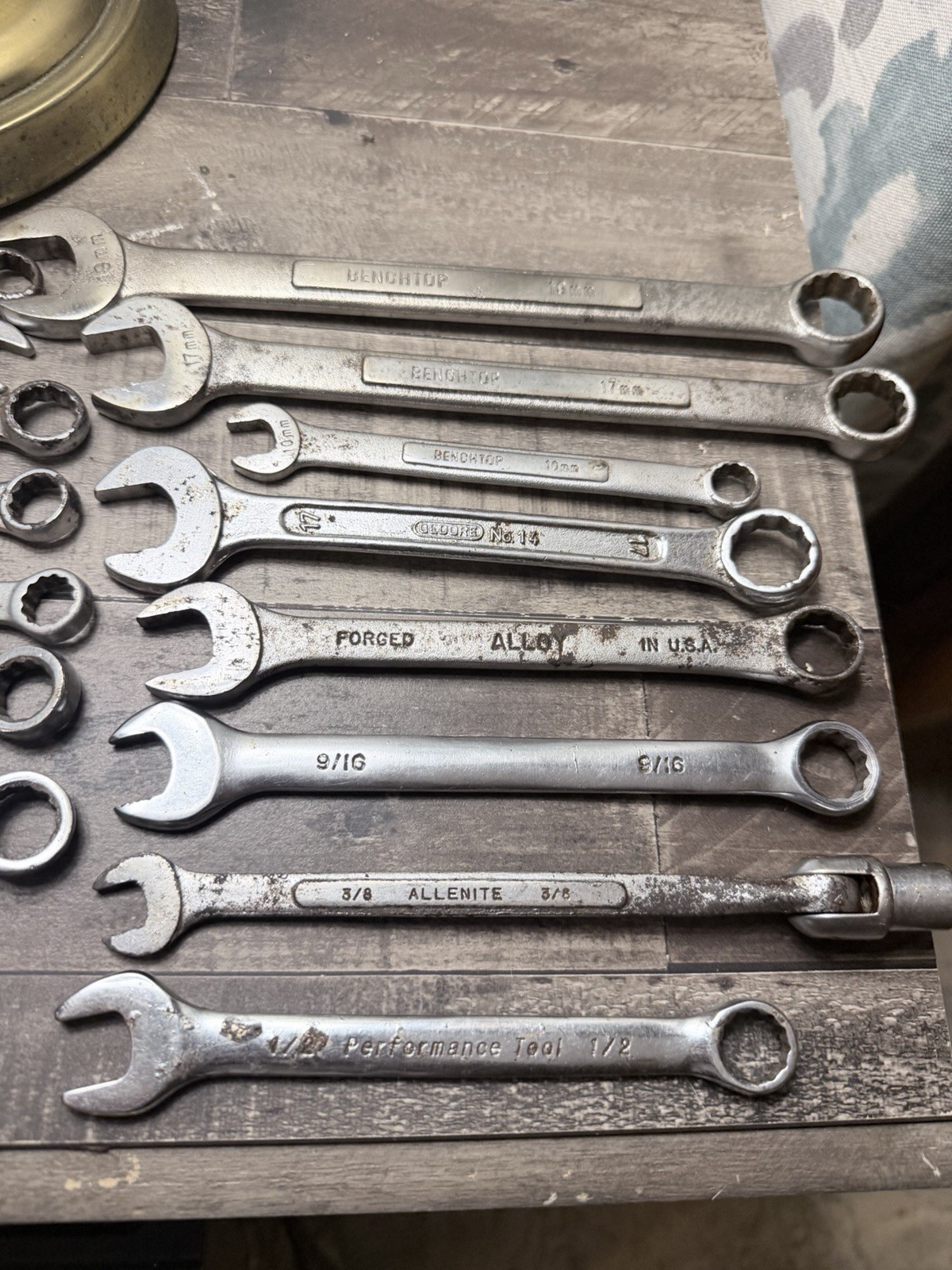(34Pc) Socket/wrench Set SAE/Metric Mixed Lot Branded-unbranded