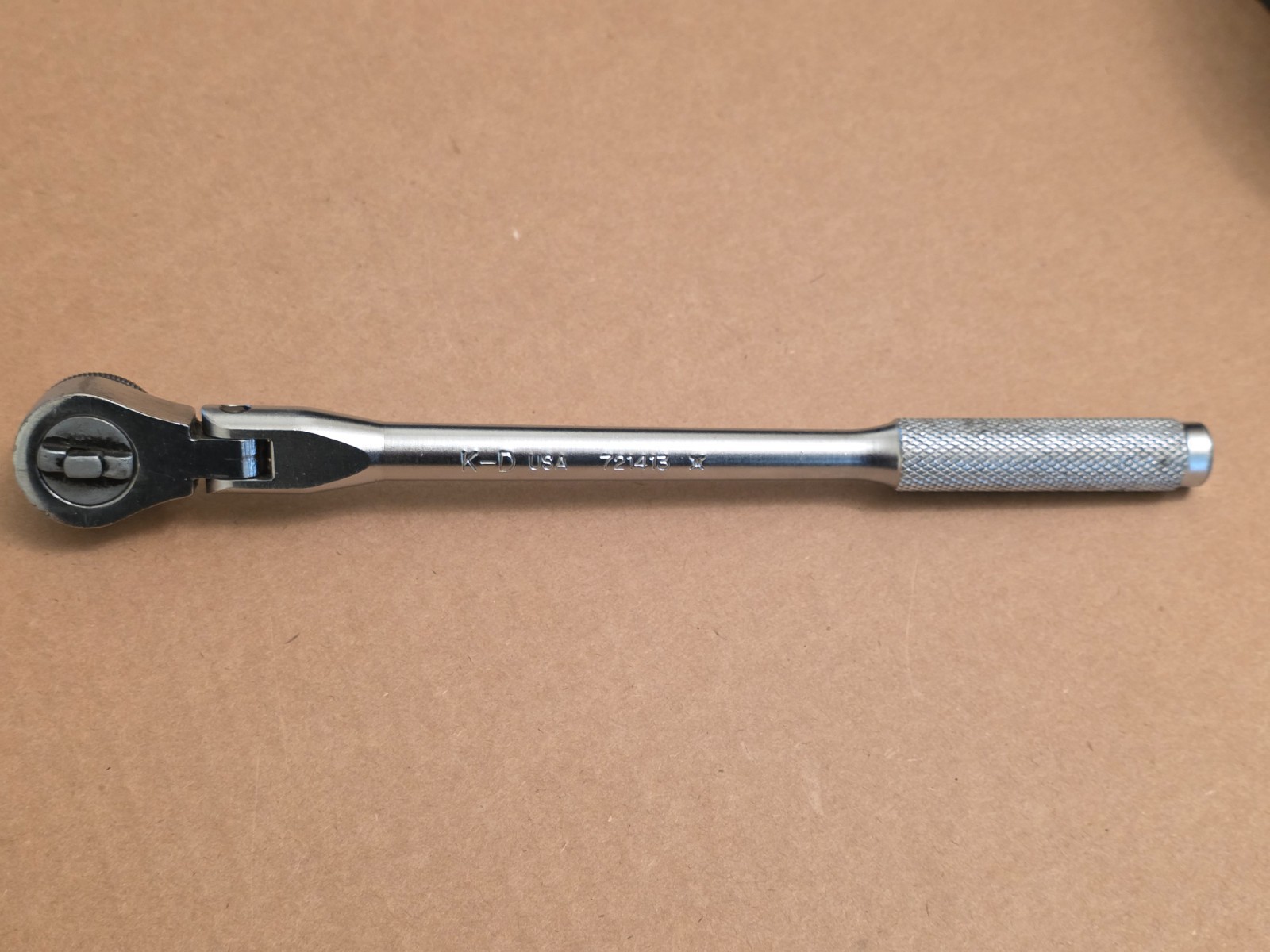 KD TOOLS USA NOS RARE K-D 3/8” Flex Head Ratchet RHFT 721413 Fine Tooth K-D