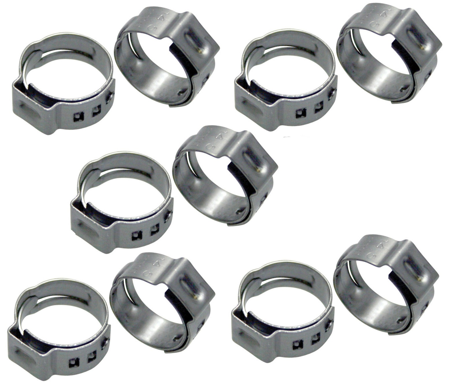 Motion Pro 11-0070 29.9-33.1mm (9mm Wide) Stepless Ear Clamps 10 Pack