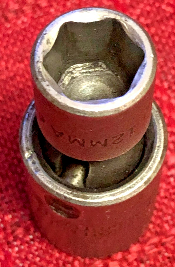 Mac Tool XUP6 Metric 12mm Universal Impact Socket 3/8″dr 6pt 2″L USA 1990 Gd8/10