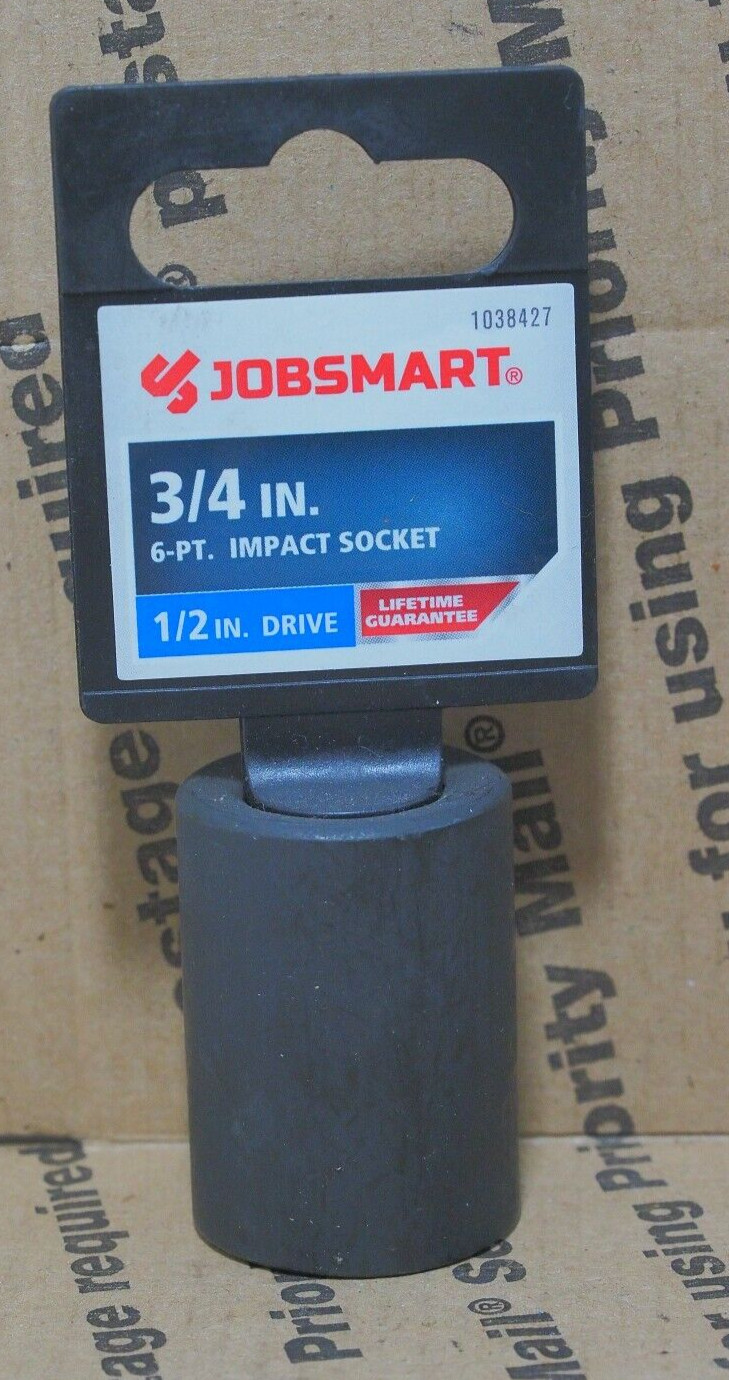 JOBSMART 1/2″-Dr SAE Shallow 3/4″ 6pt Impact Socket NEW BX114 FREE SHIPPING