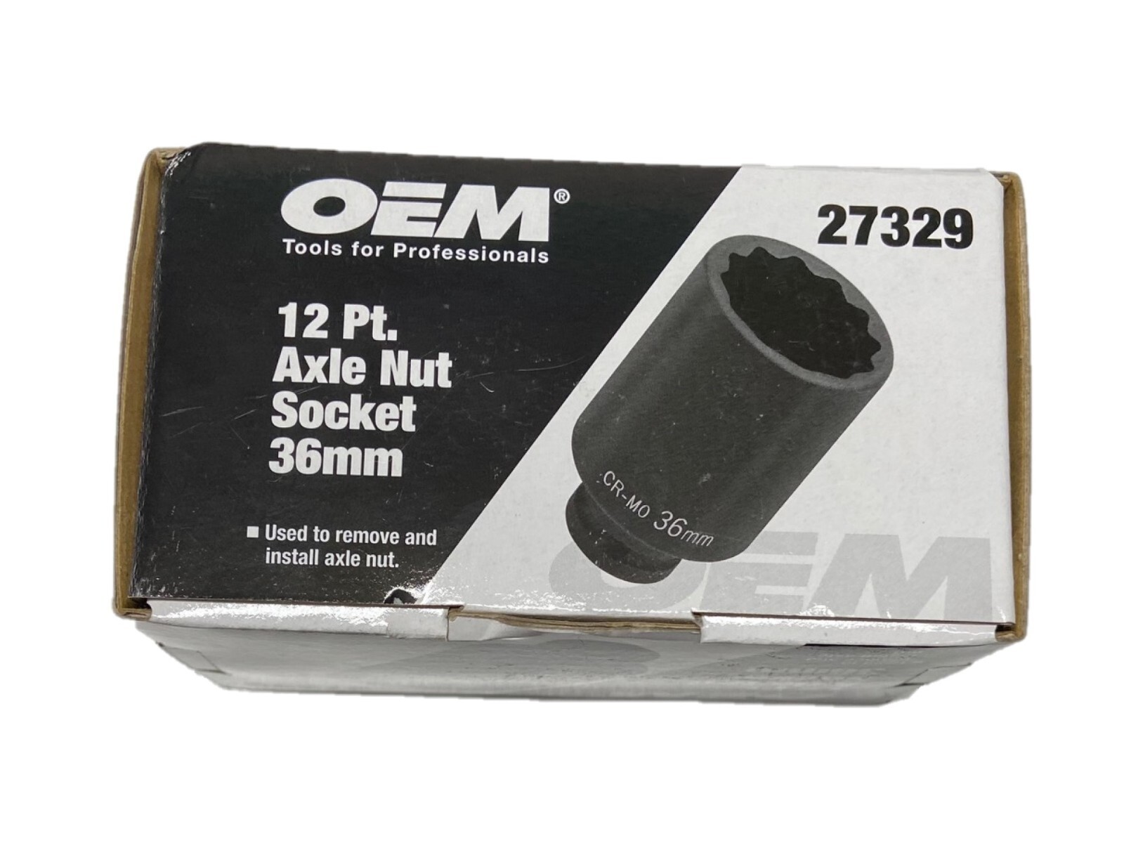 SOCKET AXLE (3pc SET) 1/2″dr 12pt Drive Deep Spindle Nut 29mm, 31mm, 36mm