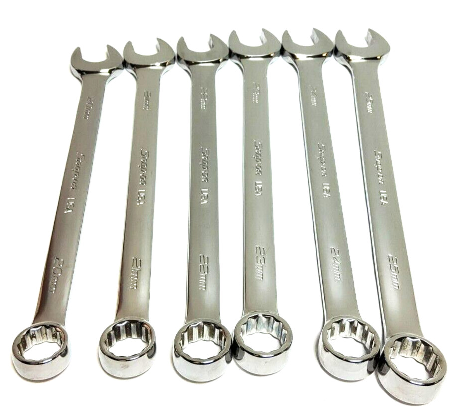New Snap-on™ 20 thru 25 mm 12-pt box Flank drive Plus Combo Wrench Set SOEXM706