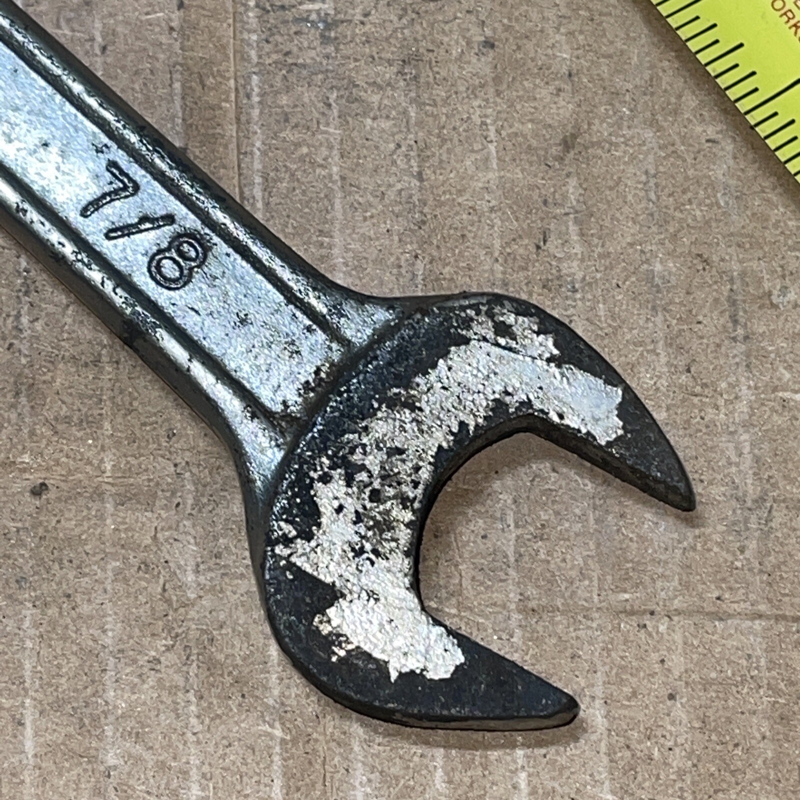 ASH (Asahi Metal Industries) Japan 7130 SAE 13/16 X 7/8 Open End Wrench Vintage
