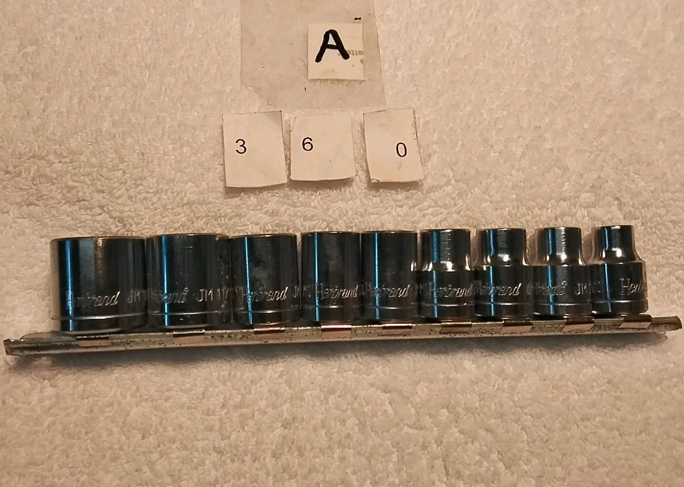 9pc HERBRAND 3/8″ DRIVE 12PT SOCKET SET METRIC USA 🇺🇸
