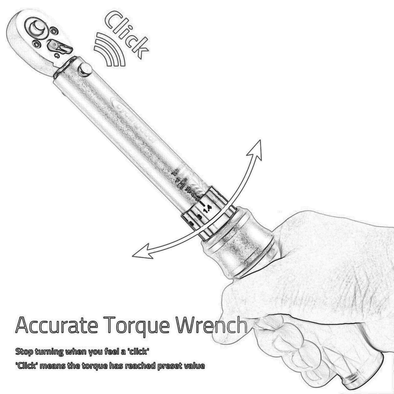 SwishTi 1/2 Inch Click Torque Wrench 150 250 ft-lb Reversible Car SUV Repair