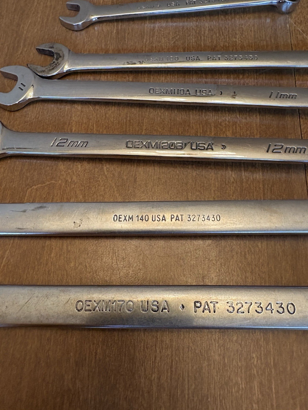 7pc. Snap On Metric 12pt. Combination Wrench Set OEXM 6,9,10,11,12,14,17MM