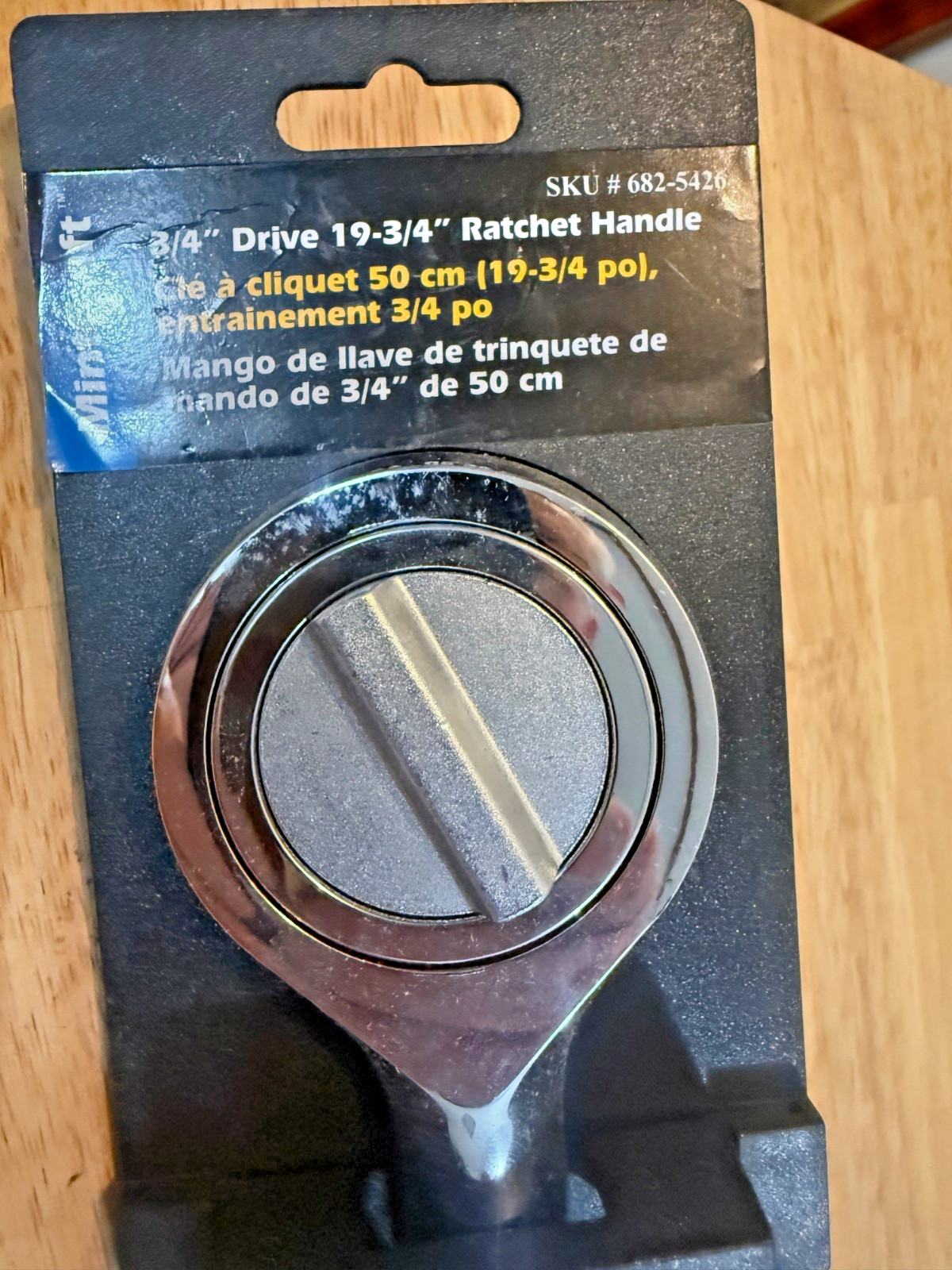 3/4 Inch Drive Ratchet Wrench ***NEW W/TAG*** Chrome 19.75″ long