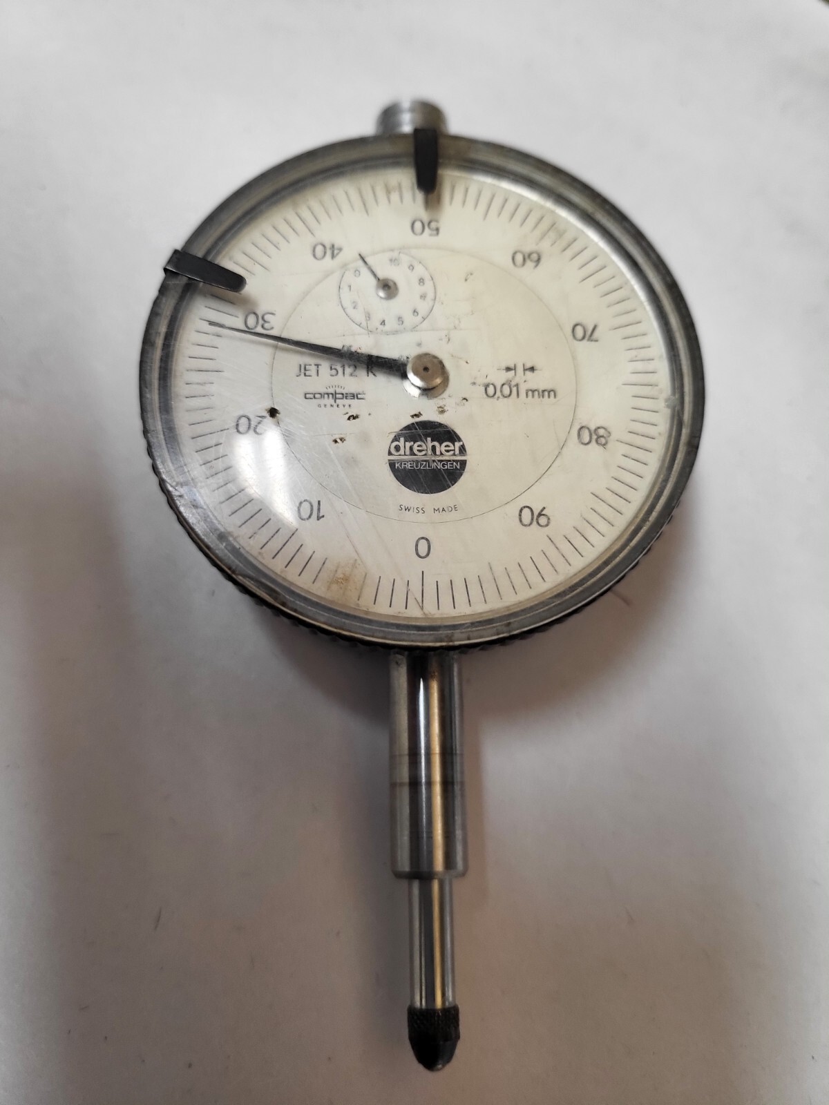 Metric Central Tool USA # 272 & Dreher Jet 512 K 0.01 MM Dial Indicators Compac