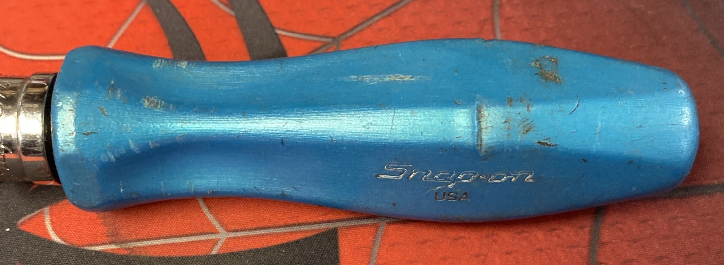 🇺🇸 Snap-on Tools USA S836 1/2″ Drive Pearl Blue Hard Handle Ratchet 11 1/2”