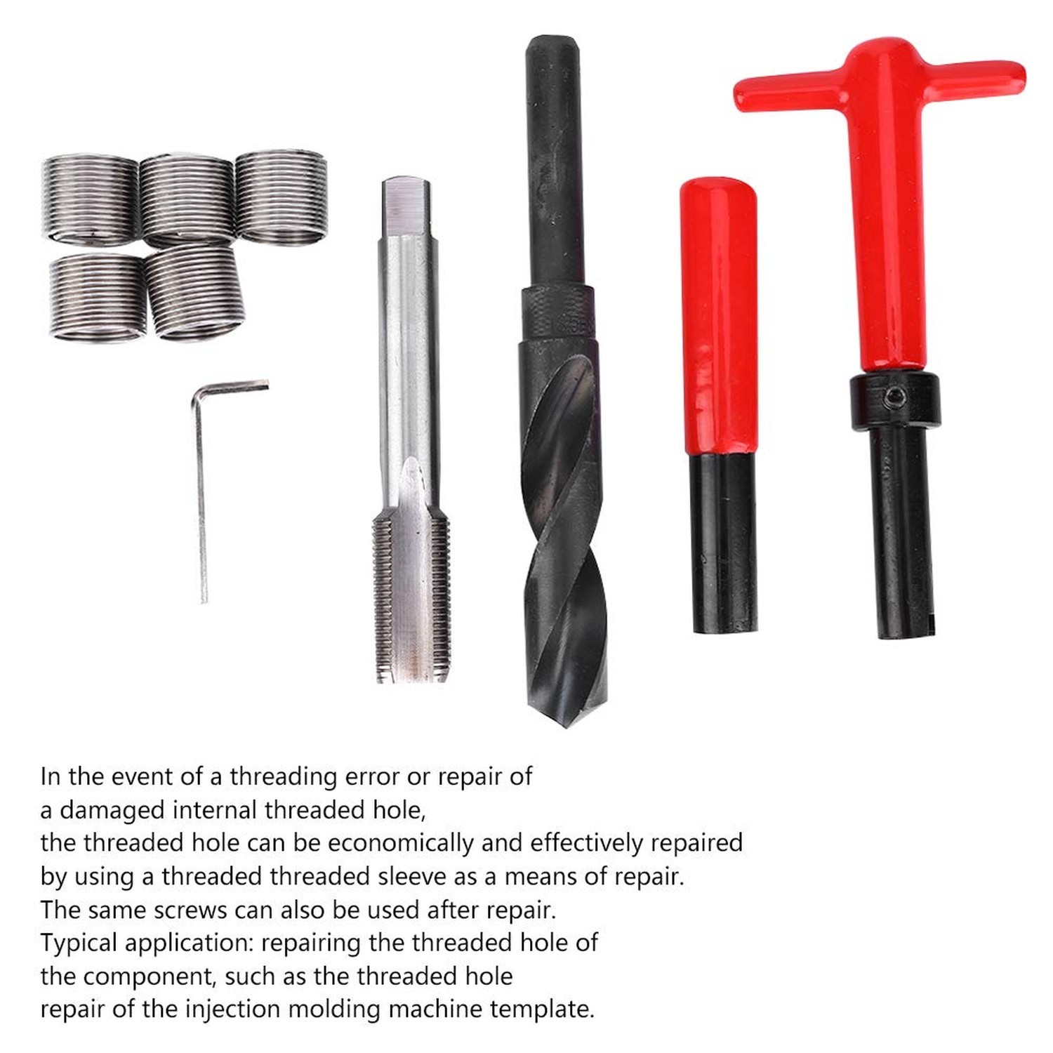 10PCs Thread Repair Kit, Metric M18x1.5mm Stainless Steel Thread Repair Inser…