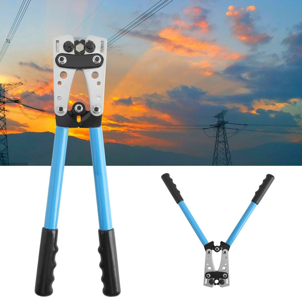 Cable Lug HX-50B 6-50mm² Crimp Pliers Wire Connector Cu/Al Terminal Crimper Tool