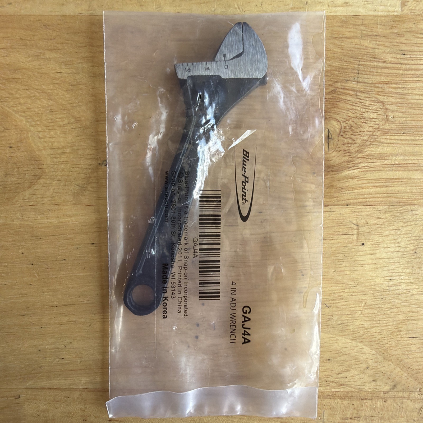 Blue Point Tools 4″ Long Adjustable Wrench Black Oxide Finish GAJ4A NEW