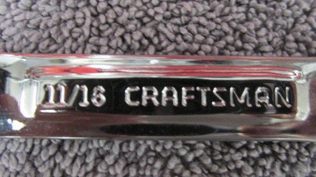 CRAFTSMAN USA PROFESSIONAL 11/16″ MIDGET STUBBY COMBINATION WRENCH 44109 RAISED
