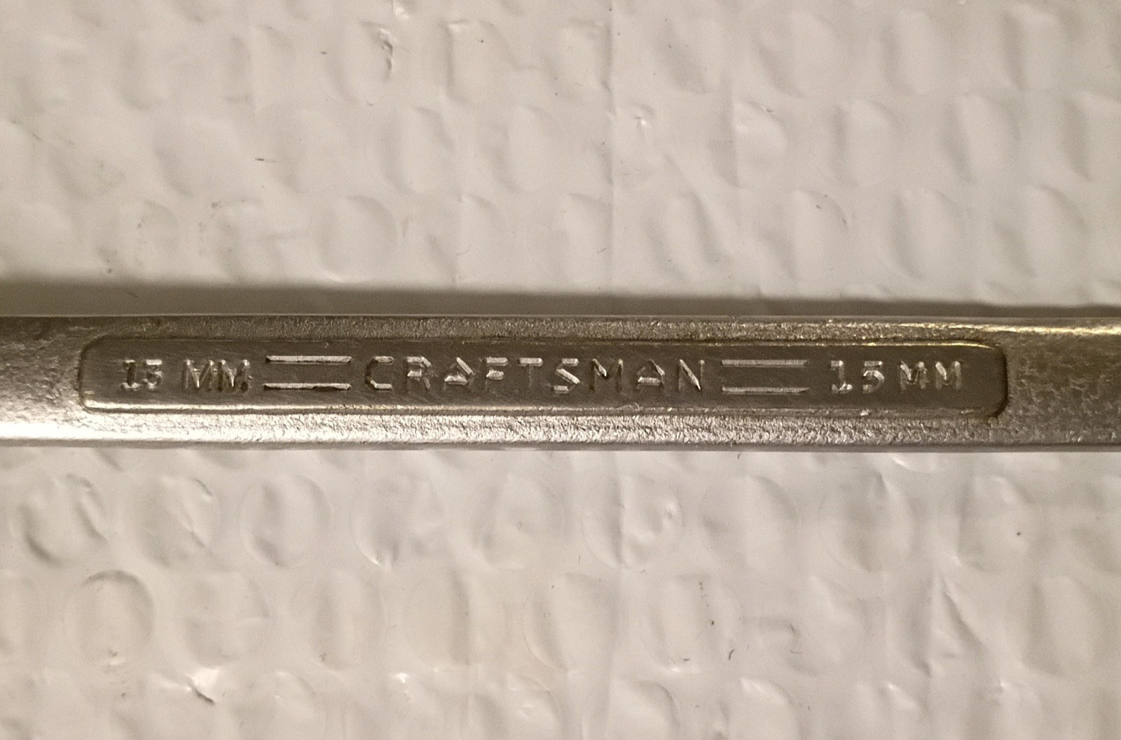 CRAFTSMAN TOOLS USA V, 13MM. x 15MM. DBL. BOX WRENCH, 9.5″ LONG, 12 POINT.
