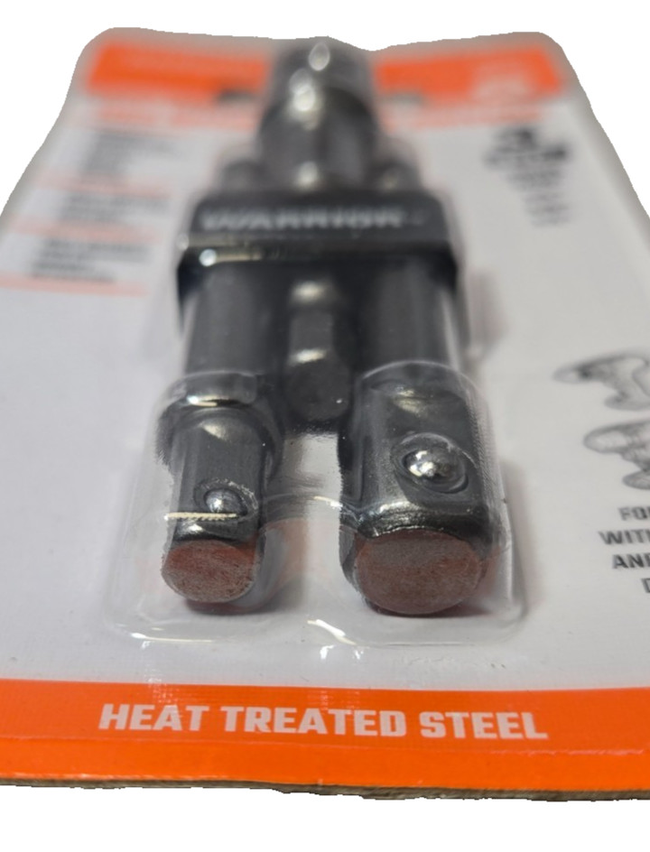 Warrior Hex Shank Socket Drivers for Drills/Impacts – 3-piece – 1/4″, 3/8″, 1/2″