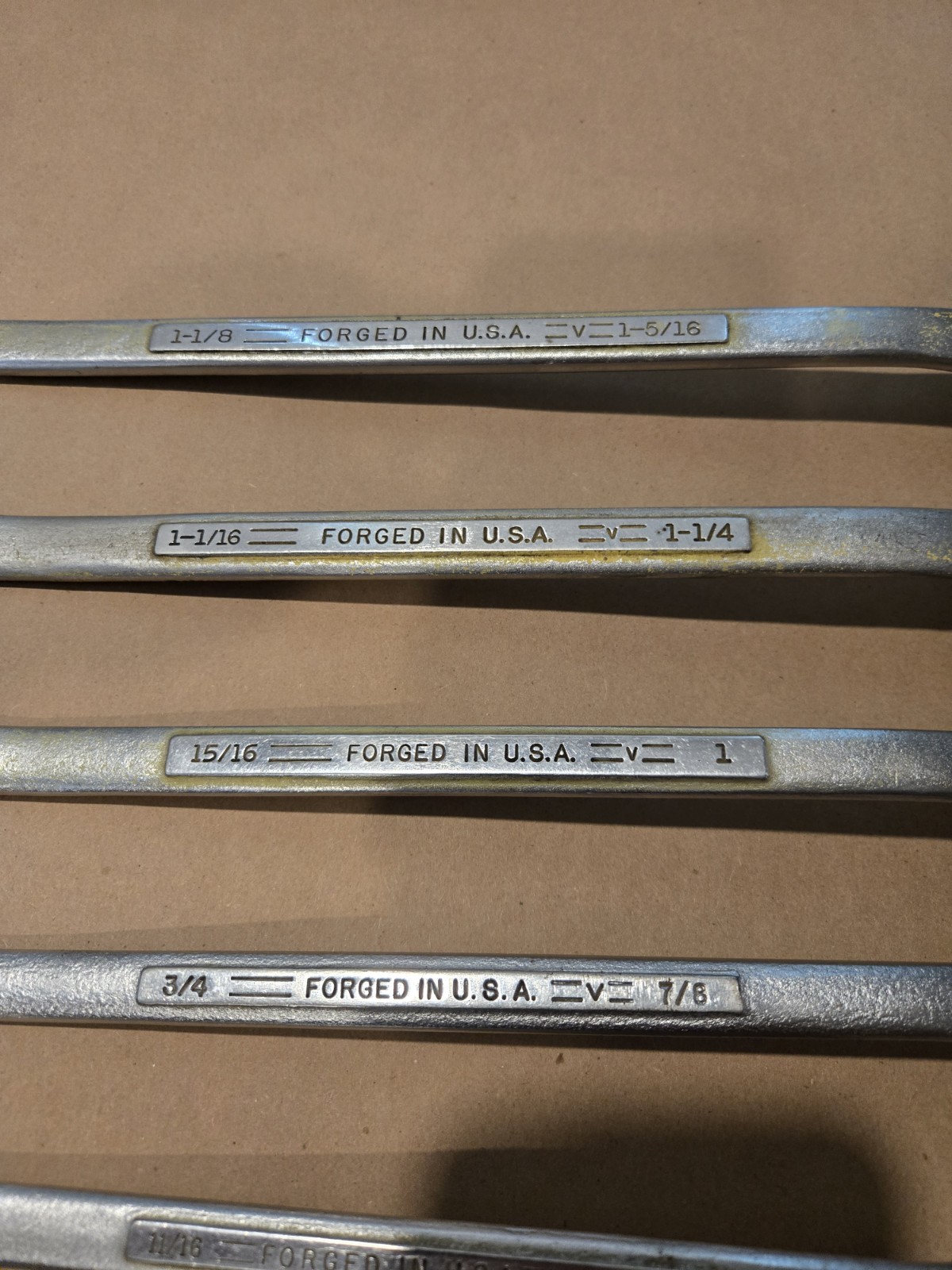 Craftsman Vintage =V= 19/32-1-5/16″ 12PT SAE Offset Box End Wrenchs USA Set Of 6