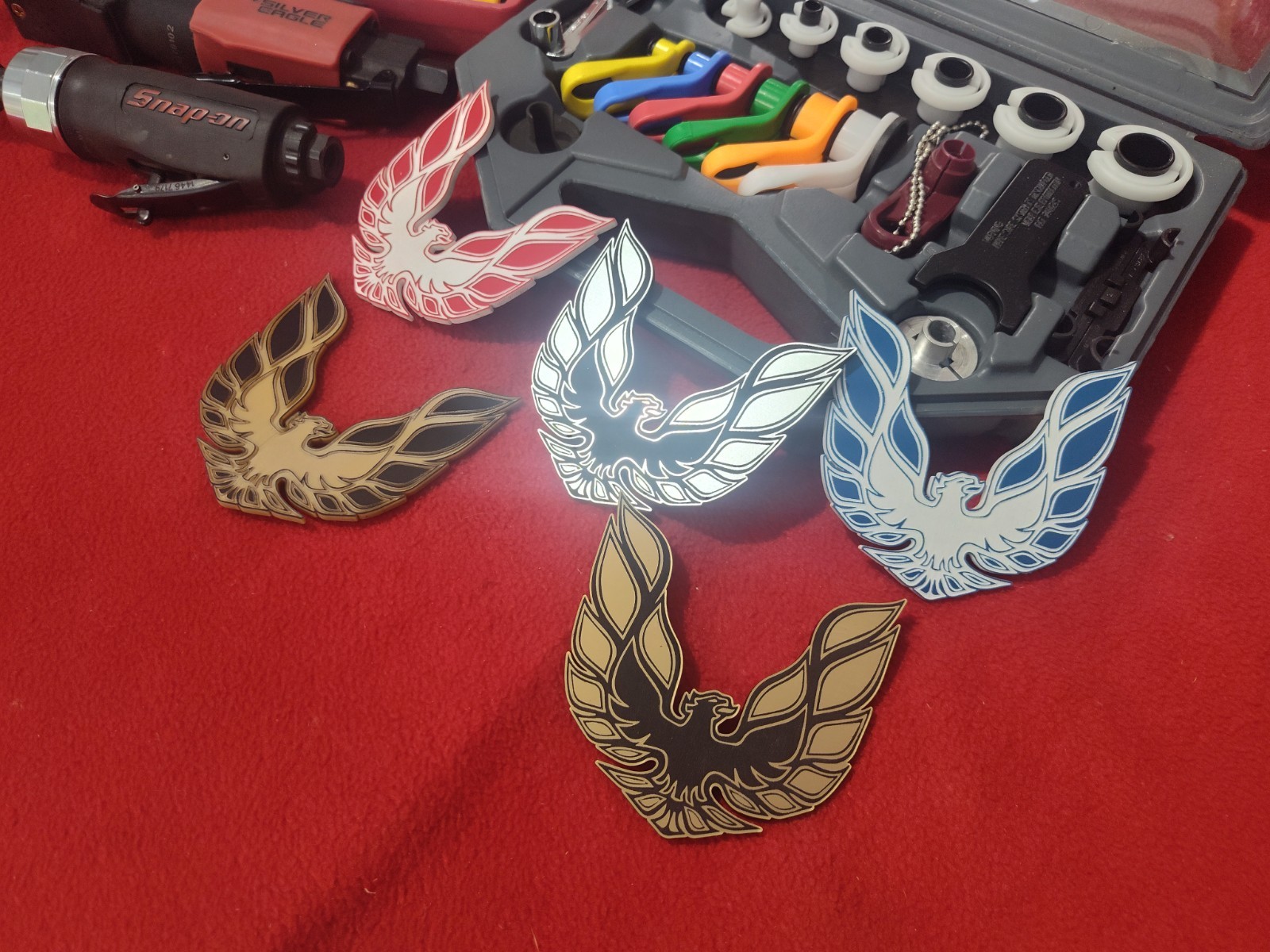 Snap-on, Silver Eagle, Matco, Multiple Tools Set With Trans Am Emblems