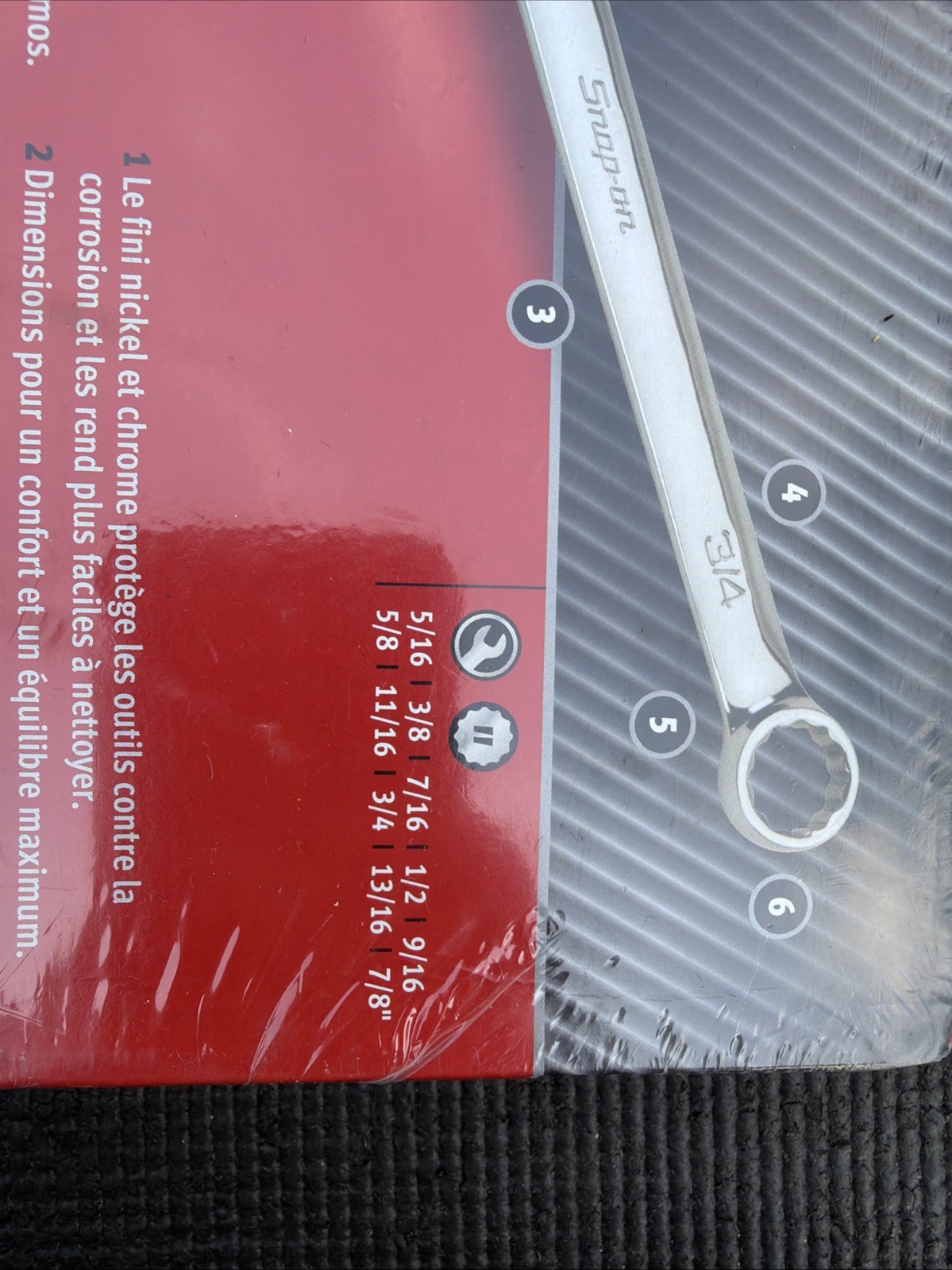 New Snap-on OEX710 10-pc 5/16″ – 7/8″ 12-Point Combination Wrench Set