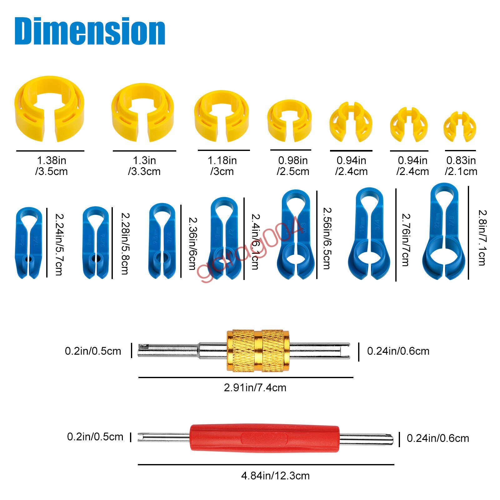 16pcs AC Fuel Line Quick Disconnect Tools Set 7 Size Car w/Box Removal Tool Kit