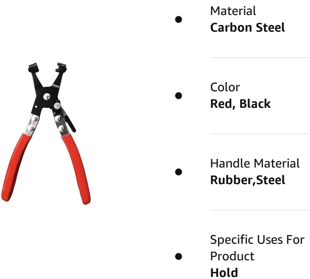 New 8.6in Straight Flat Band Hose Clamp Pliers Professional Car Repair Tools