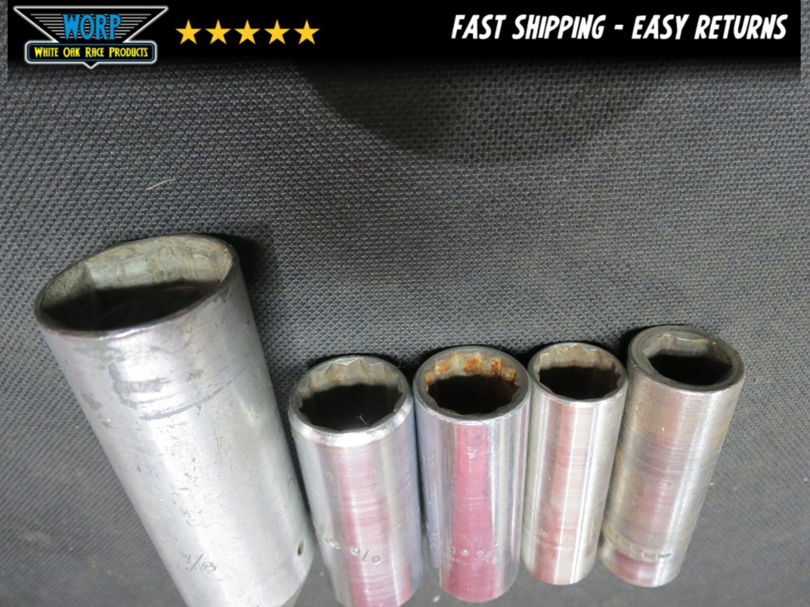 PROTO MADE IN THE USA 3/8″ DRIVE SOCKETS DEEP 7/8 5/8 9/16 1/2 12MM