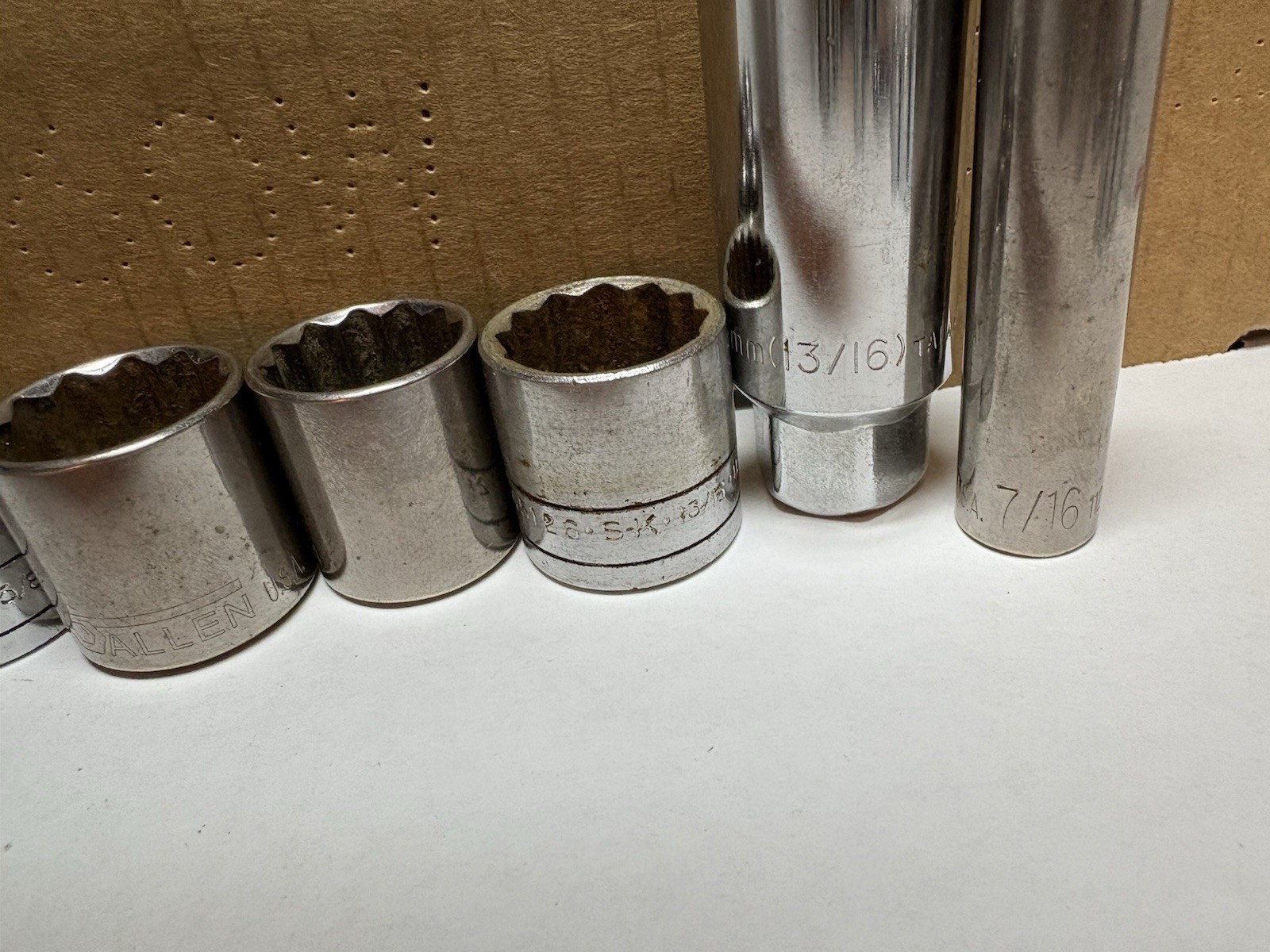 Mixed Lot SAE & Metric 6 & 12 Pt Sockets 3/8” Drive Mix Brand SK Allen Pittsburg