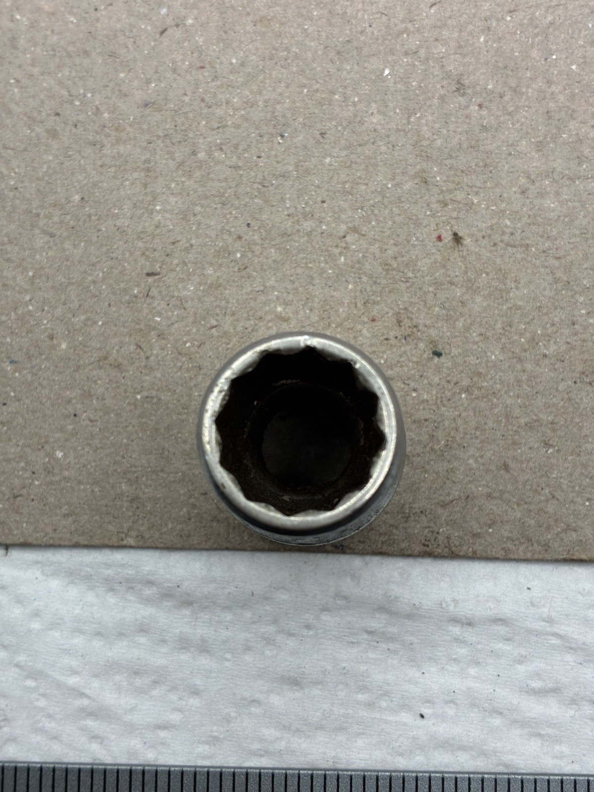Vintage Proto Tools 9/16″, 12 point, shallow chrome socket, 1/2 dr, #5418 USA