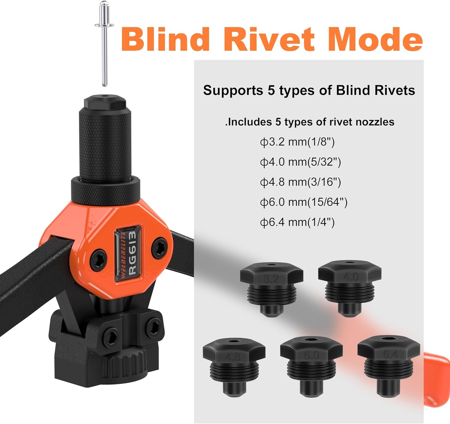 Dual-Function Rivet Nut Tool Gun Kit Including 405 pcs Nuts…