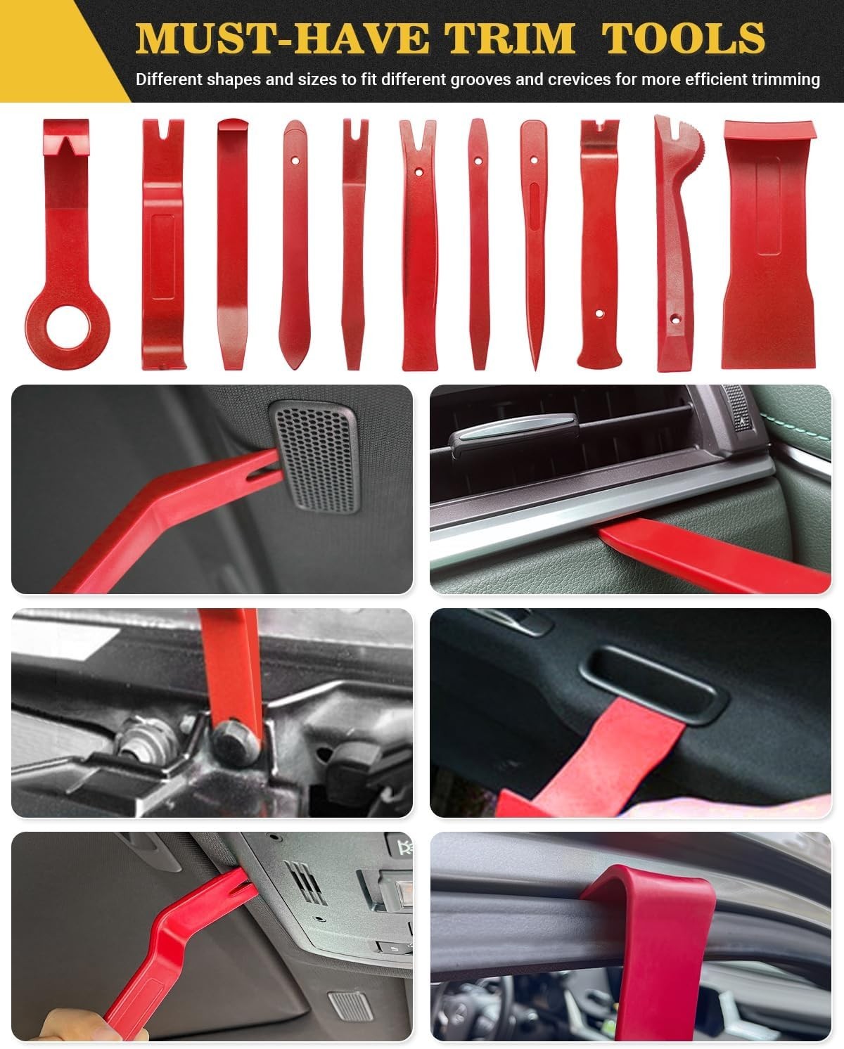 Trim Removal Tool,120Pcs Car Panel Door Audio Removal Tool Kit, Auto Clip Pli…