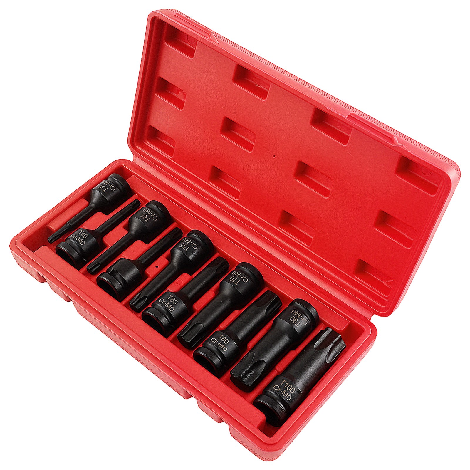 10Pcs T30-T100 1/2 Inch Socket Bits Set Star Drive Impact 1/2″ Tool Kit QME