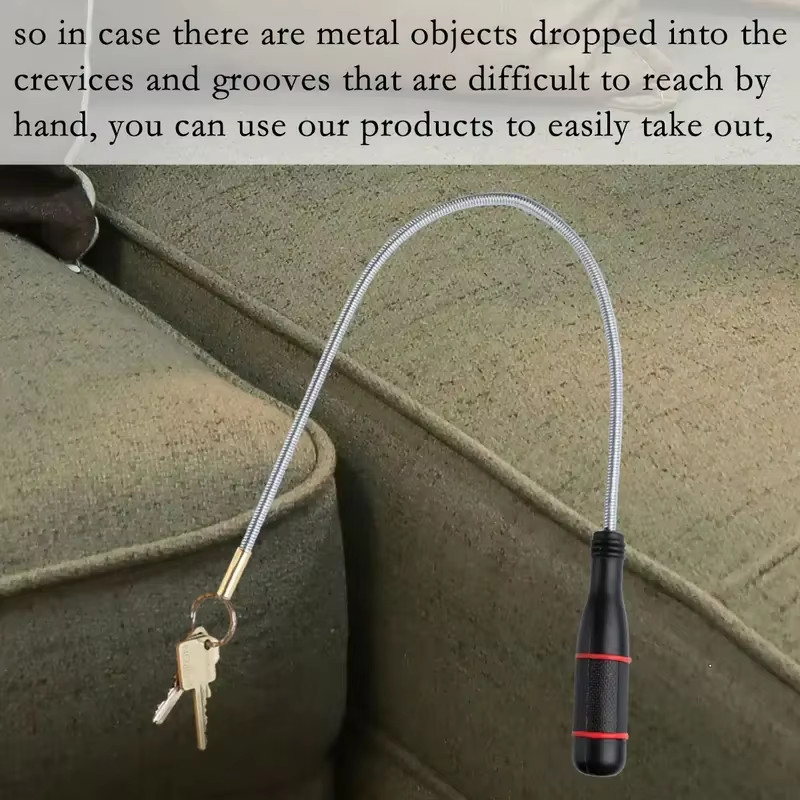Flexible Magnetic Bendable Picker Magnet Shaft Pick Up Rod Stick Hand Tool UK