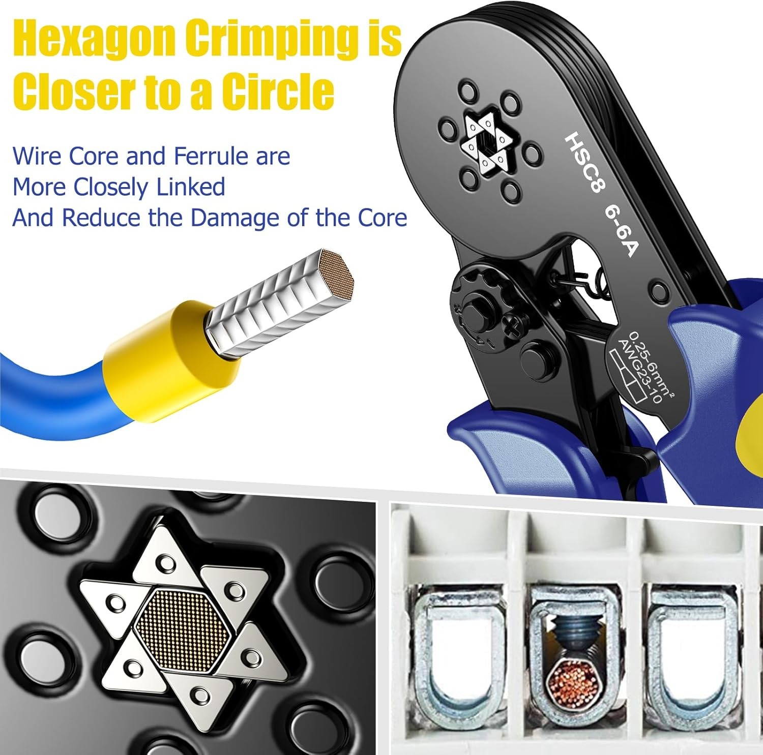 Preciva Ferrule Crimping Tool Kit with 1900PCS Wire Connectors, Silver/Gray