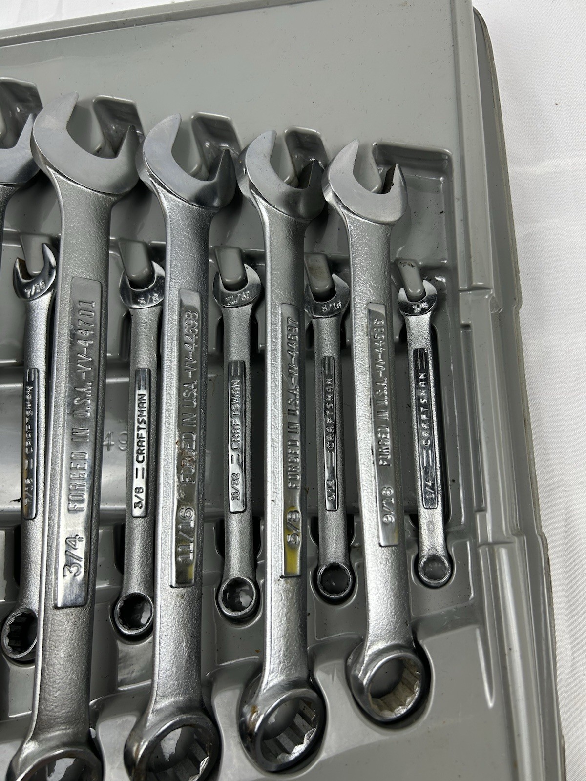 Craftsman 12 pieces SAE wrenches 12 point with wrenches holder Made in the USA